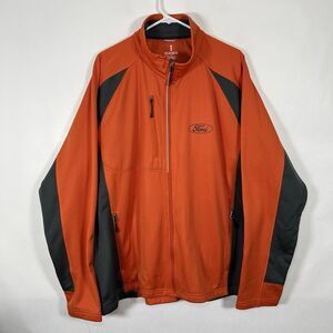 Elevate Ford Motor Company Full Zip Jacket Mens XXL 2XL Orange Michigan Central